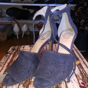 Vince Camuto heels with mandala design on front